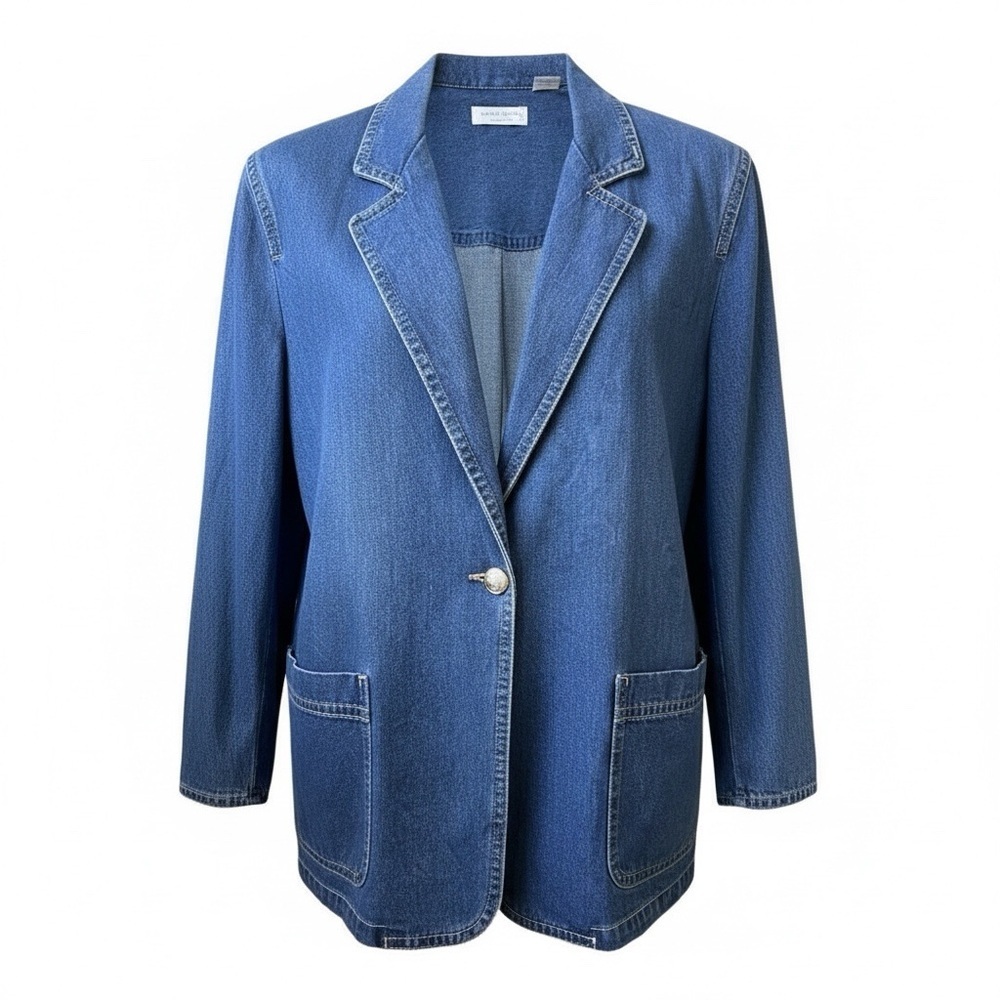 Vintage LIZ CLAIBORNE “Elisabeth” Boyfriend Denim Blazer